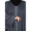 Premium Dubai Nida Kaftan- Grey Premium Dubai Nida Kaftan- Grey